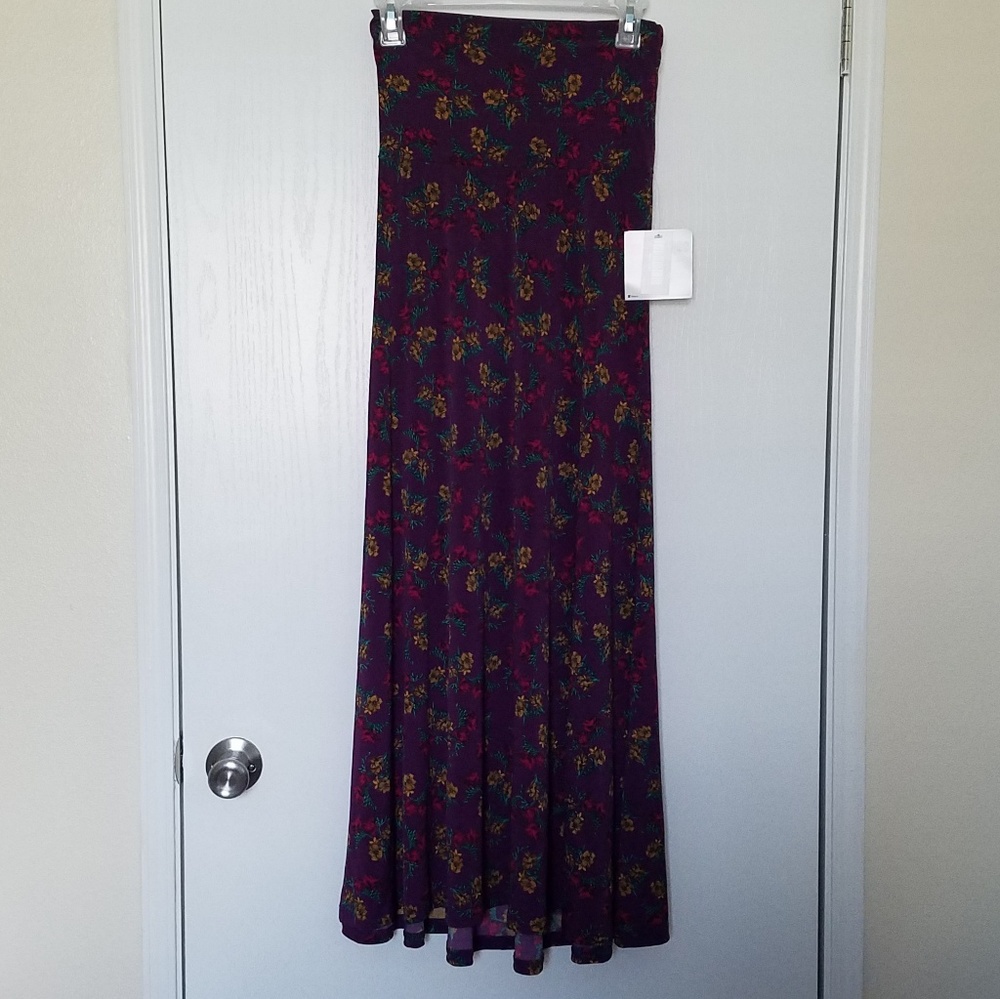 Nwt's Lularoe Floral Maxi Skirt Size XXS